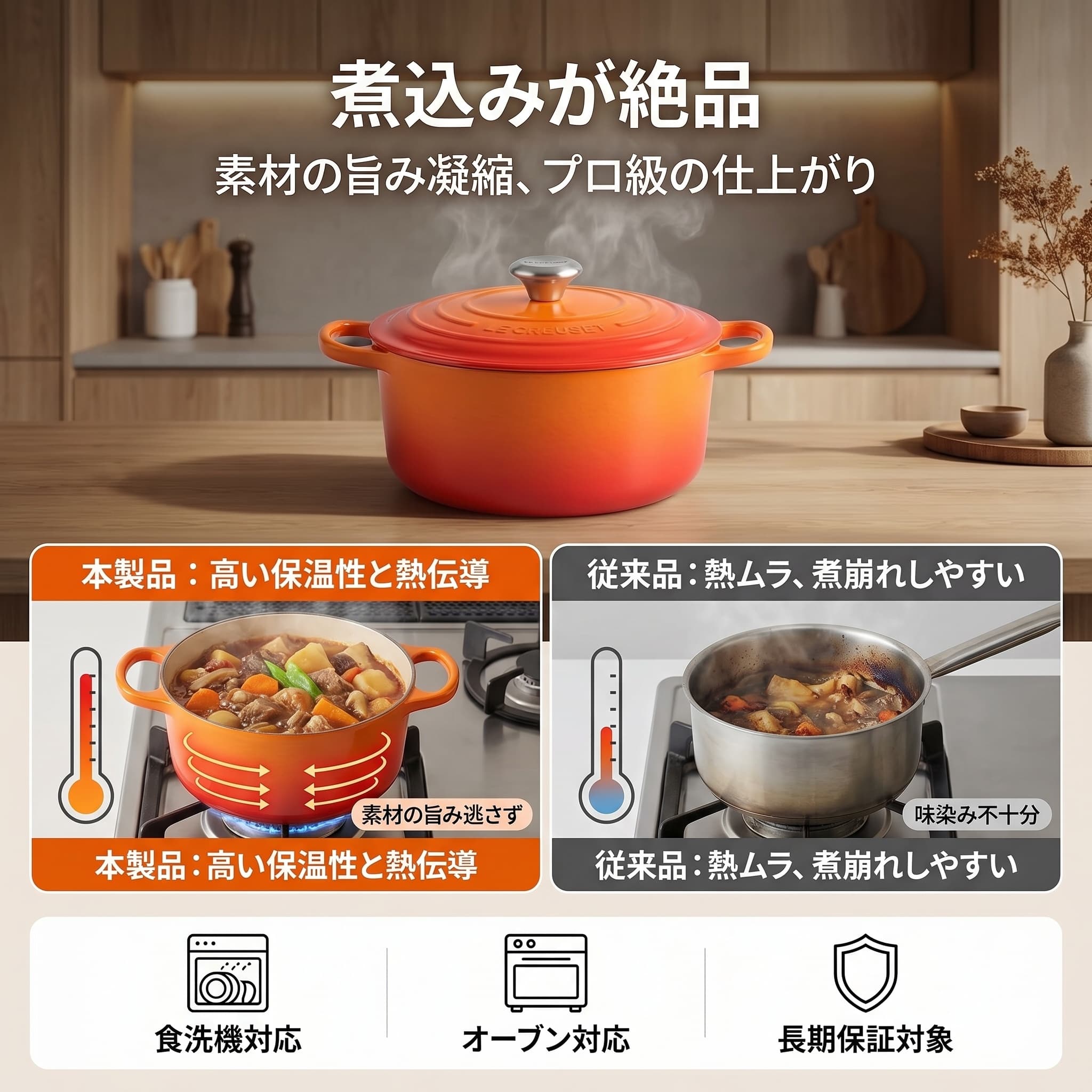 鋳物鍋 スペック比較