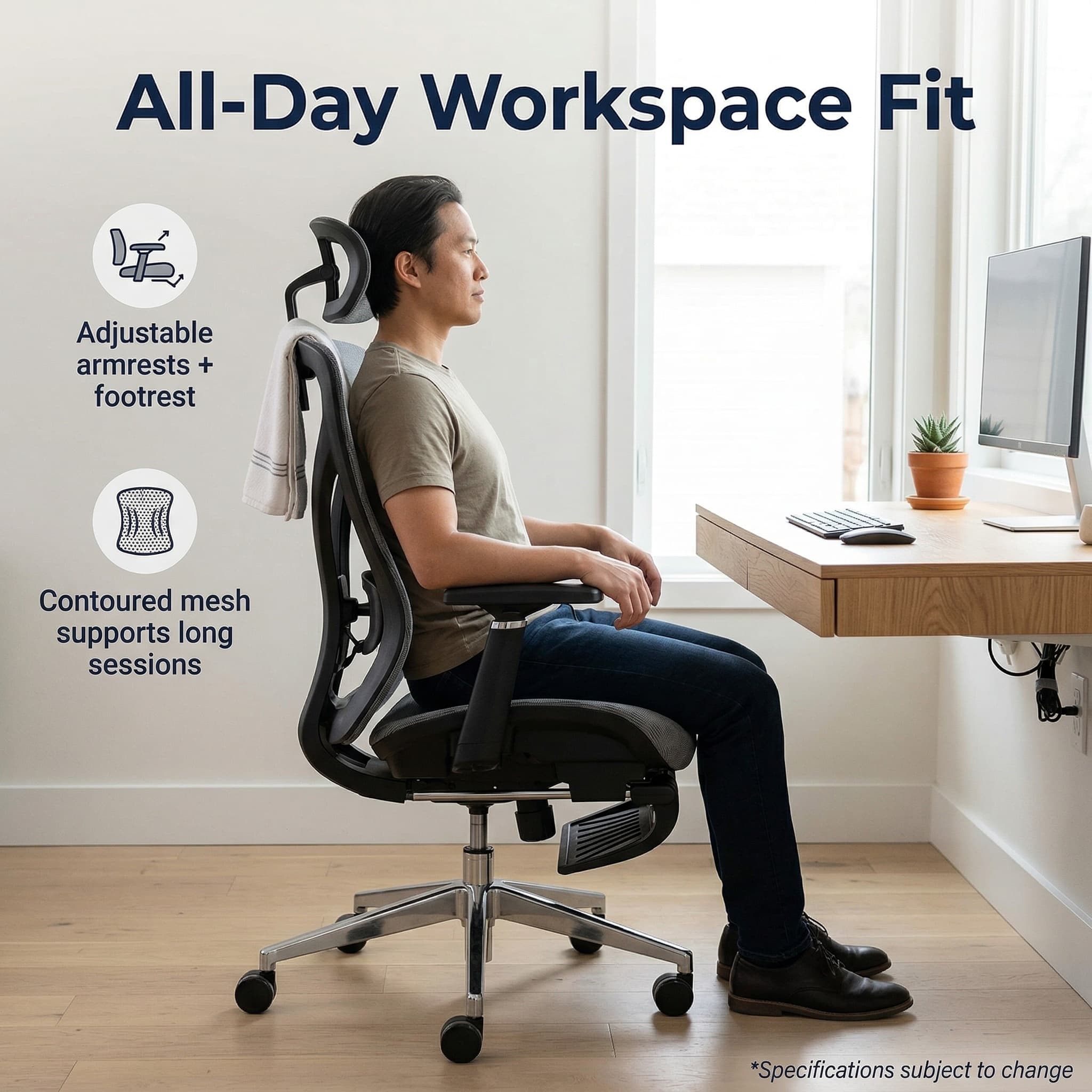 Amazon-style in-use image showing a full workspace setup