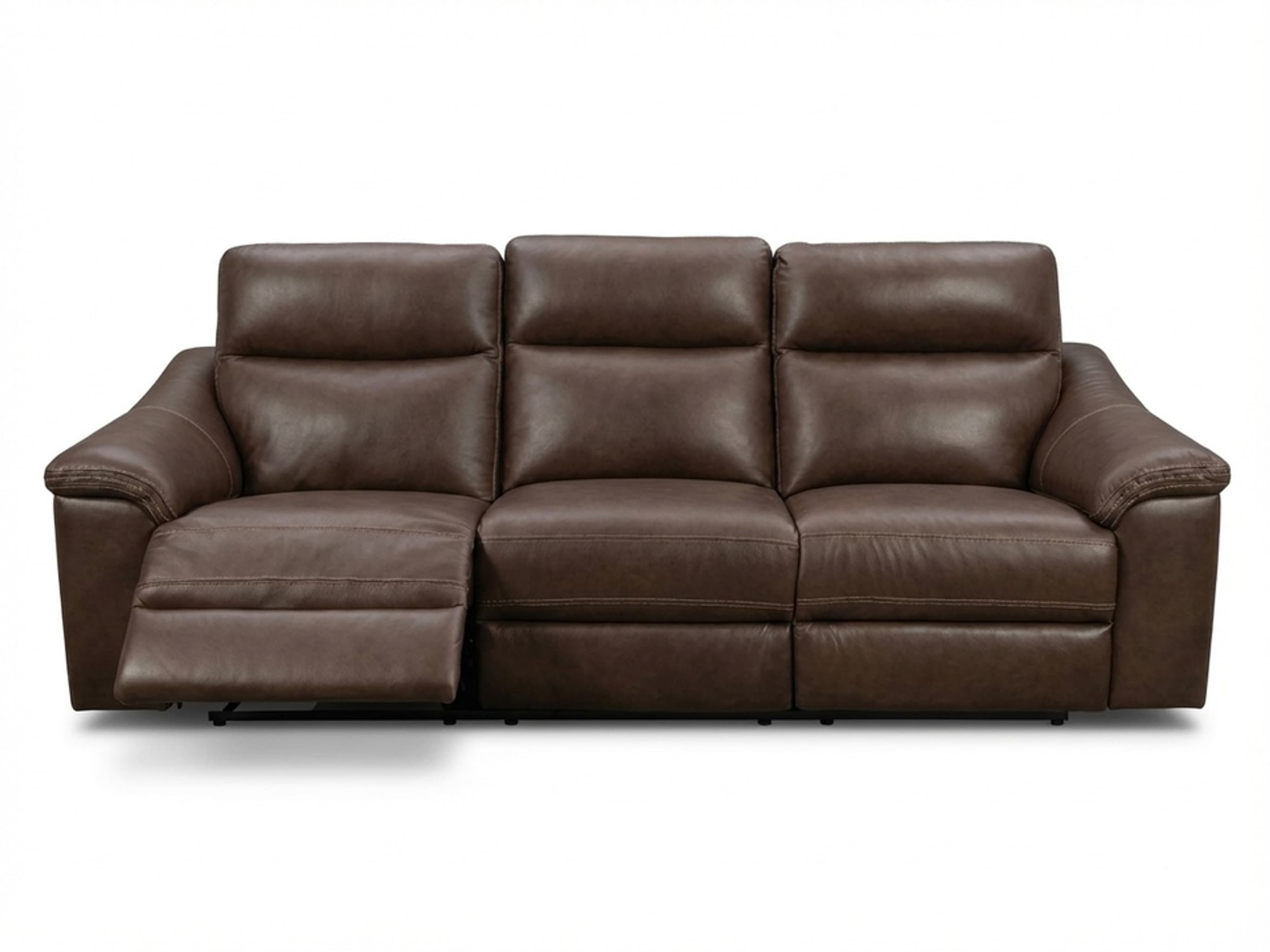 Cleaner white-background support image of the recliner sofa
